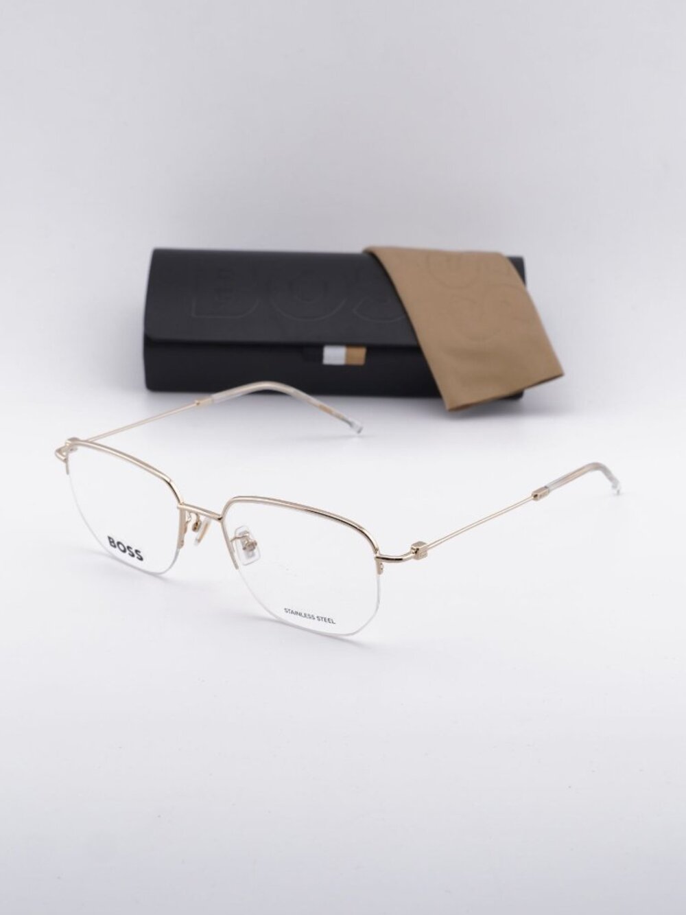 Hugo BOSS 1544/F 0J5G 00 Rectangle Eyeglasses 54mm - Gold